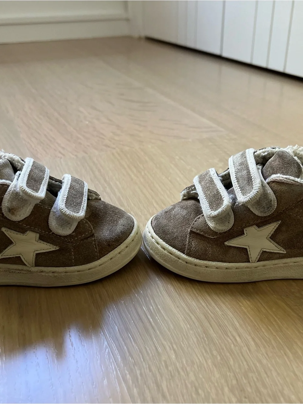 Golden Goose Brown Suede Fur Lined High Top Boots